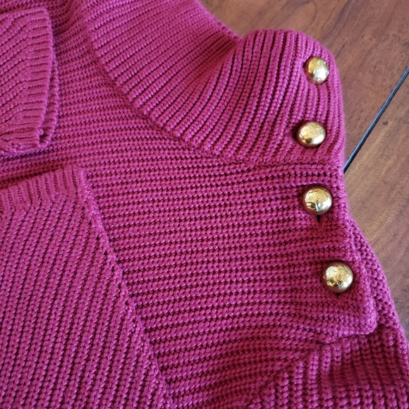 Tory Burch Brodie Tunic Dress Sweater Viscose Turtleneck Knit Size Medium - Picture 8 of 13